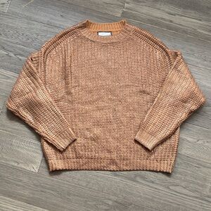 Gold & Silver Paris | Brown and Gold Space Dyed Knit Sweater Size One Size